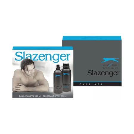 Slazenger Active Sport Mavi Erkek Parfüm EDT 125 ML + Active Sport Erkek Sprey Deodorant 150 ML