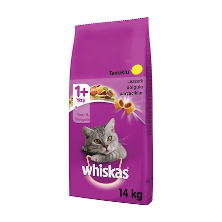 Whiskas Tavuklu ve Sebzeli Yetişkin Kedi Maması 14 KG