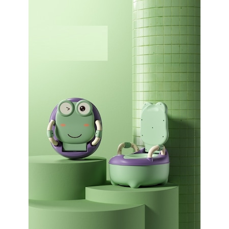 Mooiebaby's Frog Potty Çocuk Tuvaleti Taşınabilir Eğitim Lazımlığı Yeşil