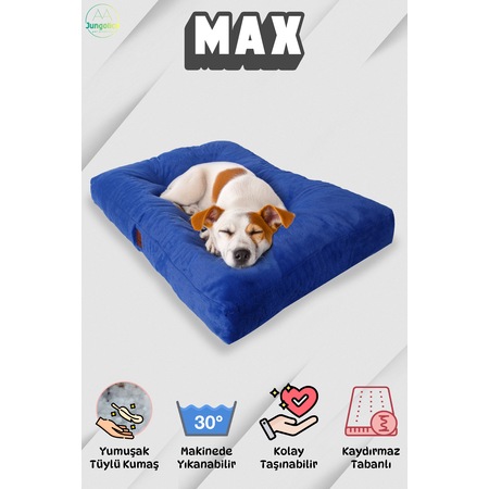 Max Ultra Yumuşak Kedi Köpek Minderi Saks Mavi Small