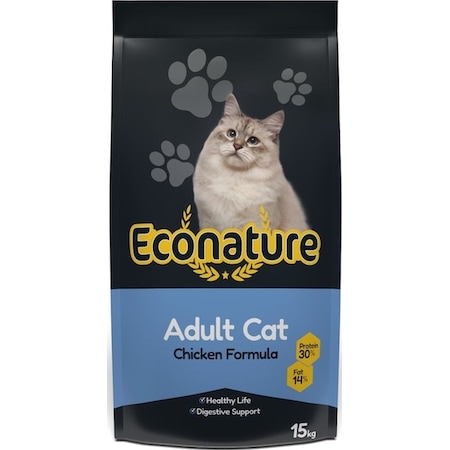 Econature Tavuklu Yetişkin Kedi Maması 15 KG