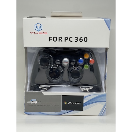 Yues PC Gamepad Bilgisayar Oyun Kolu PC Uyumlu Joystick Kablolu