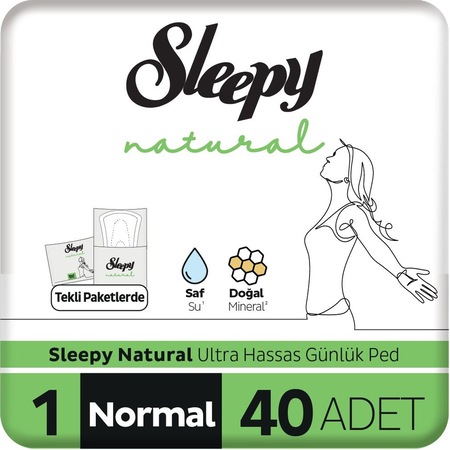 Sleepy Natural Ultra Hassas Günlük Ped Normal 40'lı