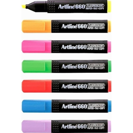 Artline 660 Fosforlu Kalem 7'li Set