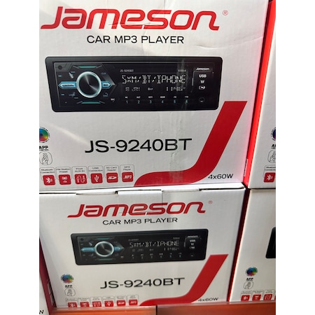 Jameson Js-9240 Bt Usb Sd Kart Girişli Aux Lu Oto Teyp Bluetooth