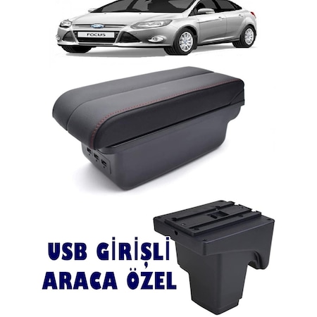 n11 Ford Focus 3 2012-2020 Usbli Vidasız Kol Dayama Kolçak