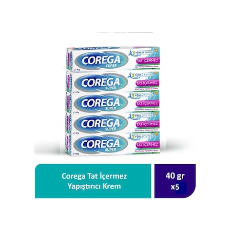 Corega Tat İçermez Yapıştırıcı Krem 5 x 40 G