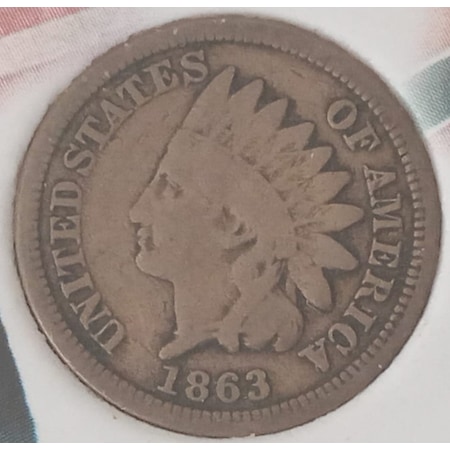 Amerika 1863 Tedavül İndian Head 1 Cent -160 Yıllık Koleksiyonluk