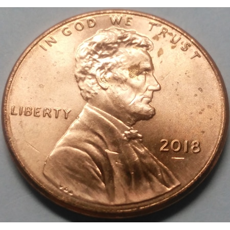 Amerika 2018 Yılı Tedavül 1 Lincoln Cent - Koleksiyonluk