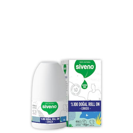 Siveno %100 Doğal Roll-On Erkek Deodorant Ter Kokusu Önleyici Bitkisel Leke Bırakmayan Vegan 50 ML