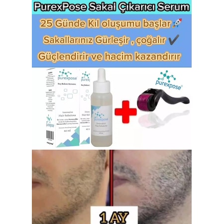 Purexpose Saç Bakım Serumu 60 ML + Dermaroller