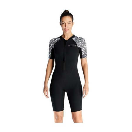 Dıve&saıl 3mm Kısa Kollu Tek Parça Warm Wetsuit Soğuğa Dayanıklı Dalış Sörf Mayo Kadın 001