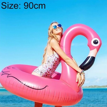 Yaz Şişme Flamingo Şekilli Şamandıra Havuz Salonu Yüzme Halka Yüzen Yatak Raft, : 90cm