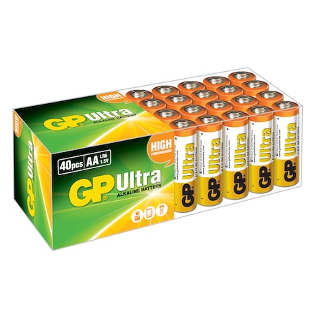 GP Batteries G-TECH Ultra Alkalin Kalem LR6 - AA Boy 1.5V Pil 40'lı Kutu