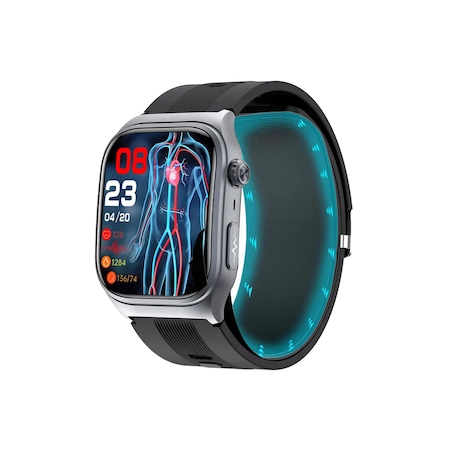 Spovan Electro Air Basınçlı Tansiyon Kan Şeker Ölçer Akıllı Saat (Distribütör Garantili)