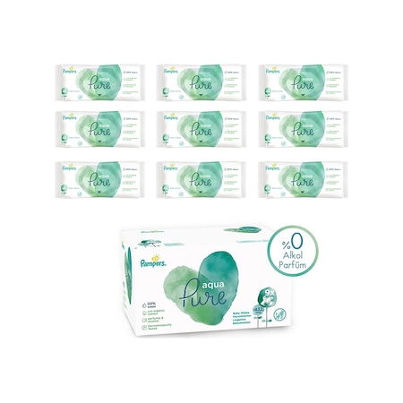 Prima Pampers Aqua Pure Bebek Islak Mendil 9x48 Adet PRI-7144