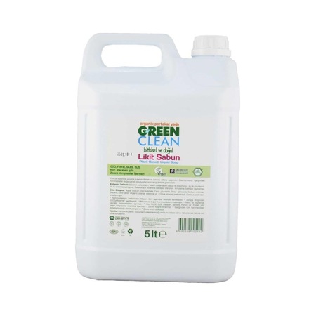 U Green Clean Organik Portakal Yağlı Bitkisel Likit Sabun 5 L