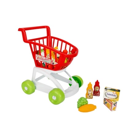 Fen Toys Candy & Ken Market Dolu Arabası Kırmızı - Beyaz 1369