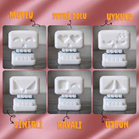 Emojili Outemu Switch Anahtarlık - Click Sesli 1adet Beyaz