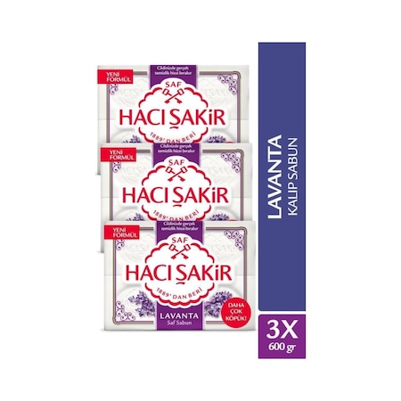 Hacı Şakir Saf Lavanta Banyo Sabunu 4'lü 3 x 150 G