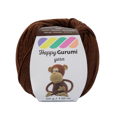 Happy Yarn Happy Gurumi Amigurumi Örgü İpi 50gr 130m Kahverengi