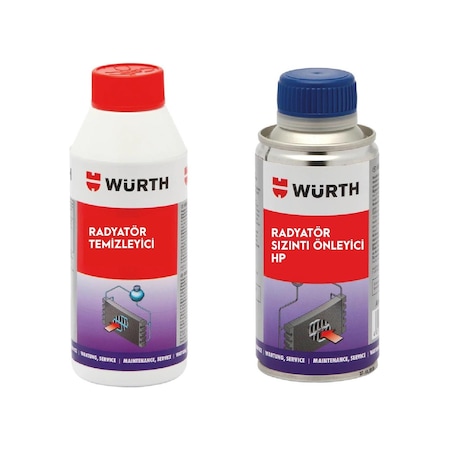 Würth Radyatör Sızıntı Önleyici Hp + Würth Radyatör Temizleme 2'li Set