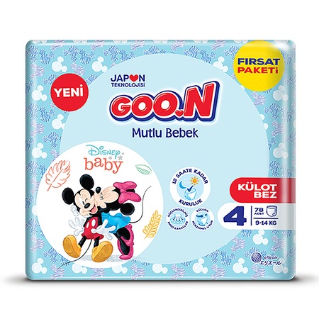 Goon Külot Bez Mutlu Bebek 4 Numara Maxi 78 Adet