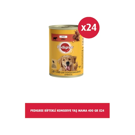 Pedigree Biftekli Yetişkin Köpek Maması 24 x 400 G