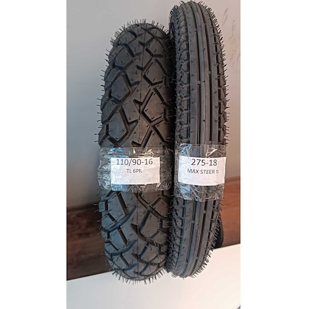 Iran Yasa Tıre&rubber Iranyasa -tdt Tyres Maxstreer Ikili Set 110-90-16tl 6p 275t-18tl Motosiklet Lastiği