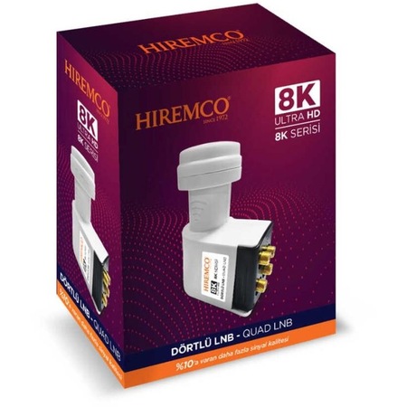 Hiremco Dörtlü Quad Ultra HD 8K LNB