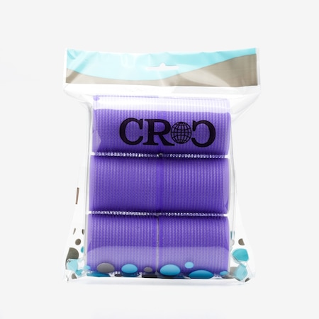 Croc 1203 Mor Cırtlı Sünger Bigudi 6lı Çap 5cm