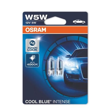 Osram Cool Blue Intense T10 Dipsiz Ampül 3700K W5W 12V 5W 2 Adet