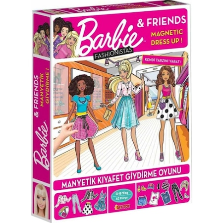 Diytoy Barbie Dress Up Fashionistas Manyetik Kıyafet Giydirme Oyunu