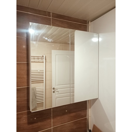 Stillmobilya Sunta 2 Kapaklı Aynalı Lavabo Dolabı Beyaz