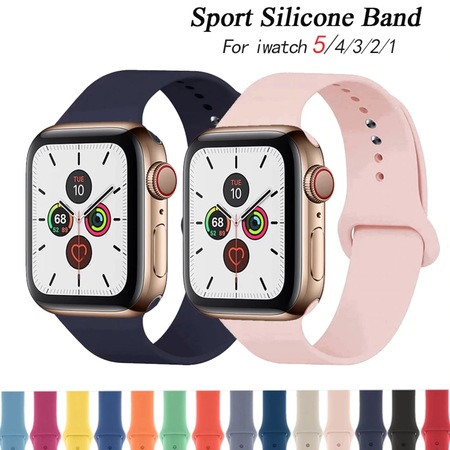 Apple Watch Kordon 4 5 6 Se 7 38 40 41 42 44 45 Mm Silikon Kordon (456984392)