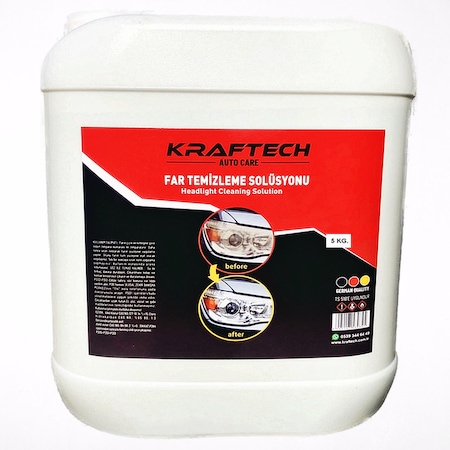 Kraftech Kloroform Far Temizleme Sıvısı Parlatma Solüsyonu 5 KG