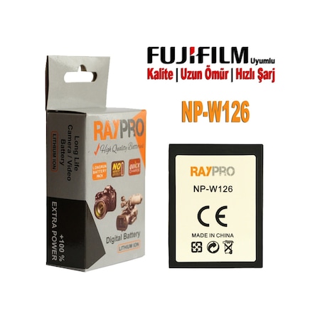 Fujifilm için Np-W126 ve Np-W126S Muadili Batarya Pil