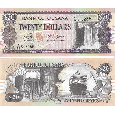 Emir Collectıon Guyana 2018 Yılı 20 Dolar Yabancı Kağıt Para Çil Unc Koleksiyon Para