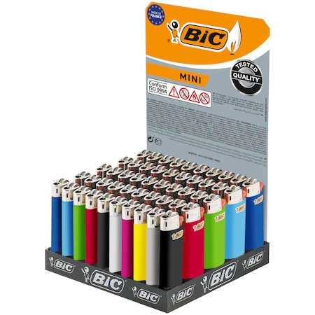 Bic J5 Taşlı Mini Çakmak 50 Adet