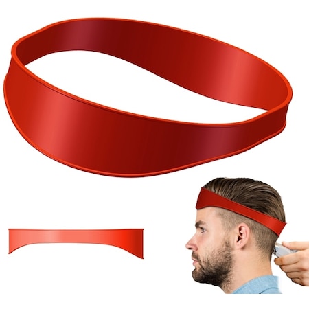 Kuaför Saç Kesme Şablon Aracı Bandaj Kırmızı