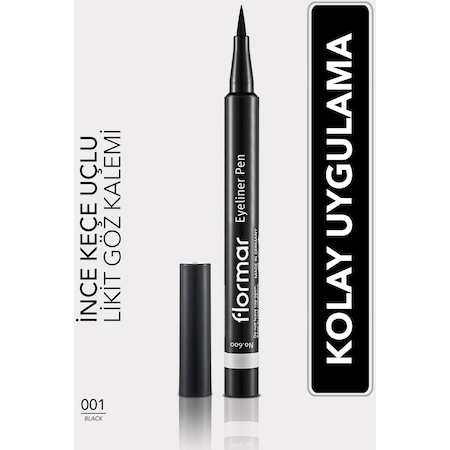 Flormar Eyeliner Pen Keçe Uçlu Likit Göz Kalemi 001 Black