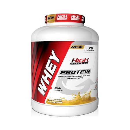 Whey Protein 2280 Gr Muz Aromalı Protein Tozu 24 Gram Protein 76 Servis