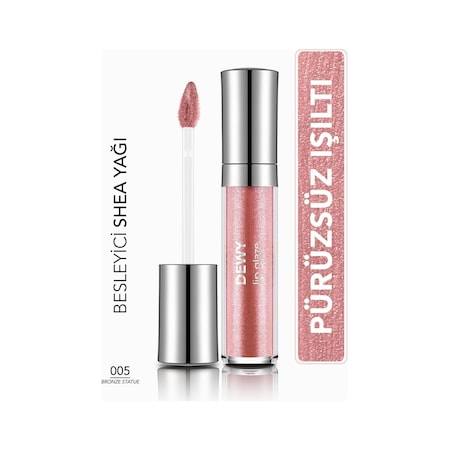 Flormar Besleyici Dudak Parlatıcısı - Dewy Lip Glaze - 005 Bronze Statue-8682536068093