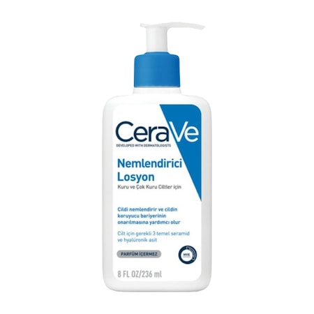 Cerave Kuru Ciltler için Seramid ve Hyalüronik Asit İçerikli Nemlendirici Yüz ve Vücut Losyonu 236 ML