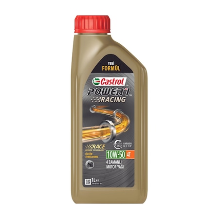 Castrol POWER 1 Racing 4T 10W-50 Tam Sentetik Motor Yağı 1 Litre