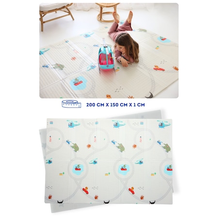 Coolmats Katlanabilir Çocuk Oyun Halısı 200x150x1 Cm, Oyun Matı