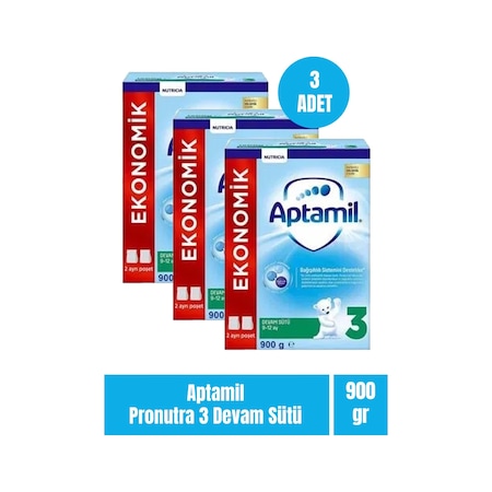 Aptamil Pronutra 3 Devam Sütü 900 Gr - Ekonomik Paket 3 Adet