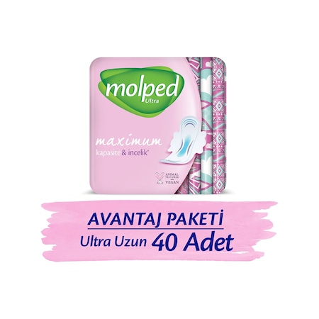 Molped Hijyenik Ped Ultra Süper Ekonomik Uzun Avantaj Paketi 40 Adet