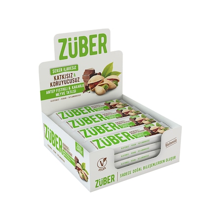 Züber Antep Fıstıklı ve Çikolatalı Glutensiz Meyve Tatlısı 12 x 40 G