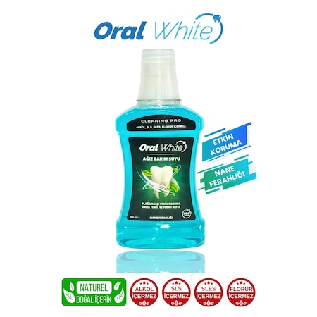 Oral White Cleaning Pro Nane Ferahlığı Ağız Bakım Suyu 280 ML